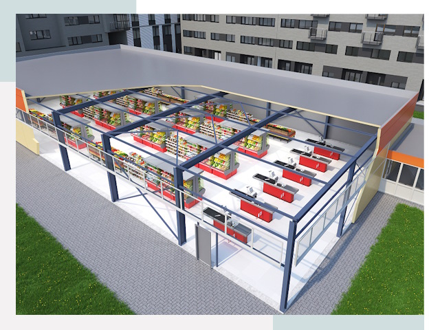 Строительство магазинов в Зеленодольск от 621 руб. за м²