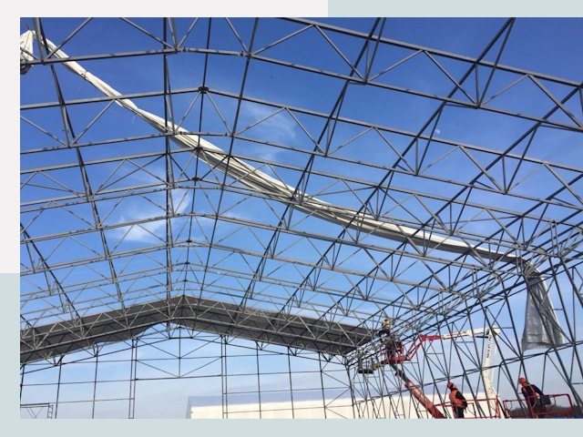 Шатровые ангары от 621 руб. в Зеленодольске и Татарстане