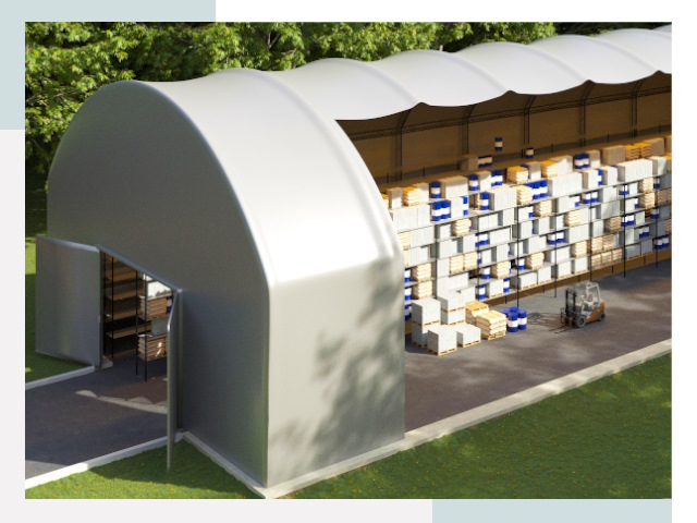 Тентовые ангары в Зеленодольске