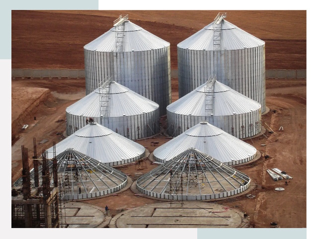 Строительство зерновых силосов в Зеленодольске