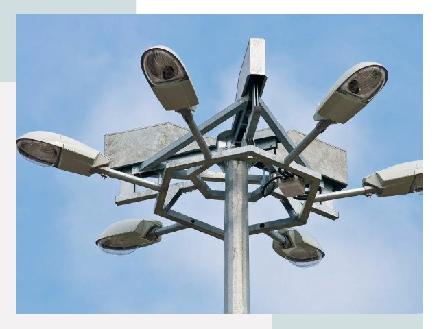 Монтаж осветительных мачт в Зеленодольске