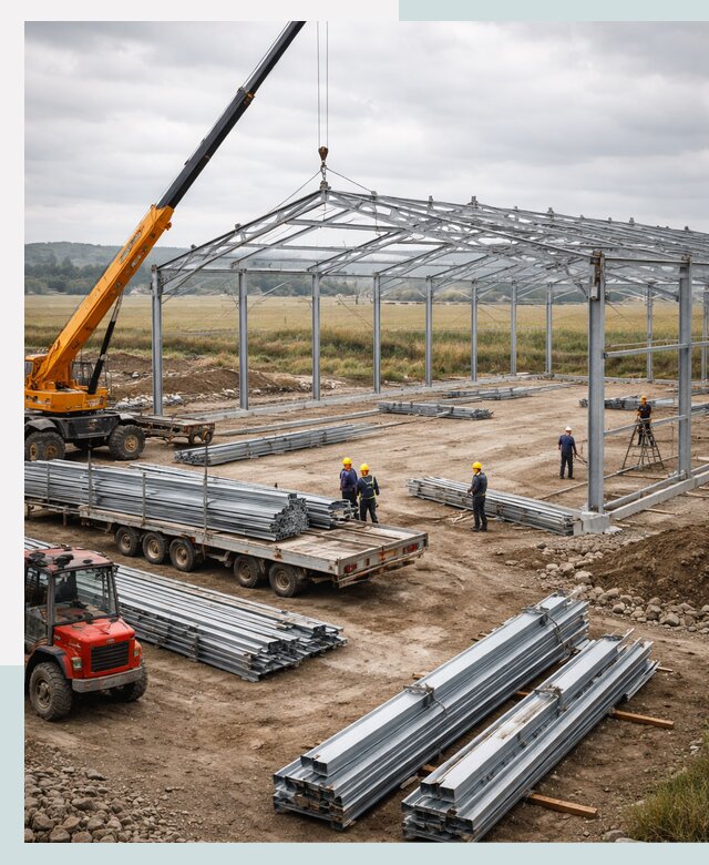 Строительство ангаров для сельхозтехники в Зеленодольске под ключ